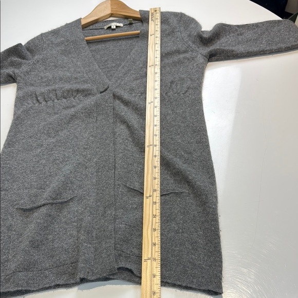 Vince Grey Cashmere Cardigan Sweater Open Front Knit Size Small - Picture 8 of 9